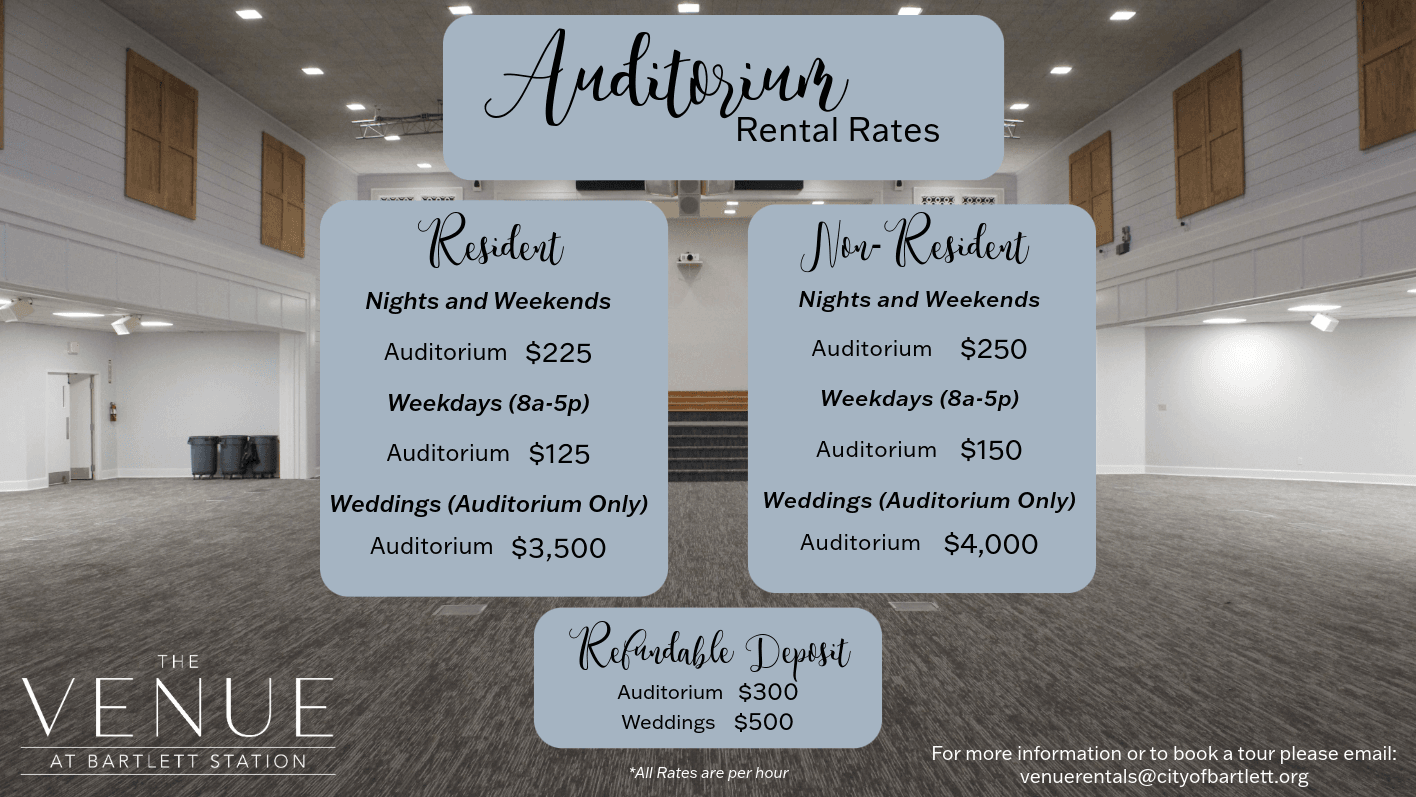 Auditorium Rental Rates