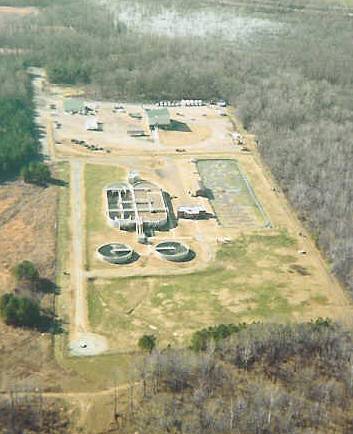 Wastewater Treatment Plant from the air
