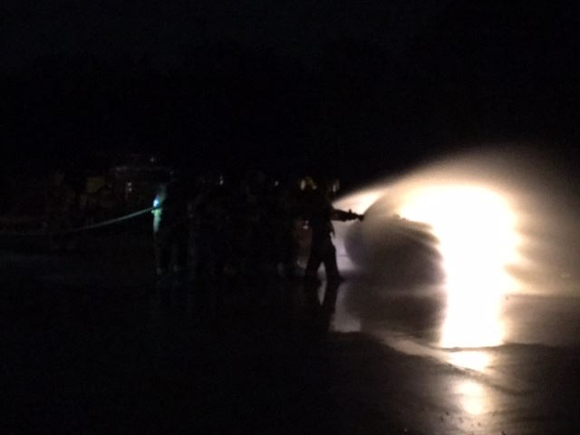 Propane tank fire training 4