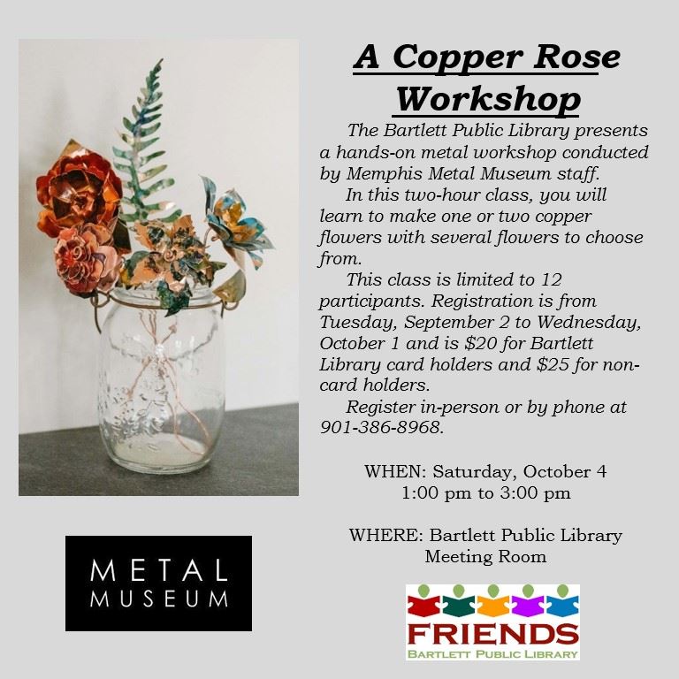 A flyer advertising a program in collaboration with the Metal Museum